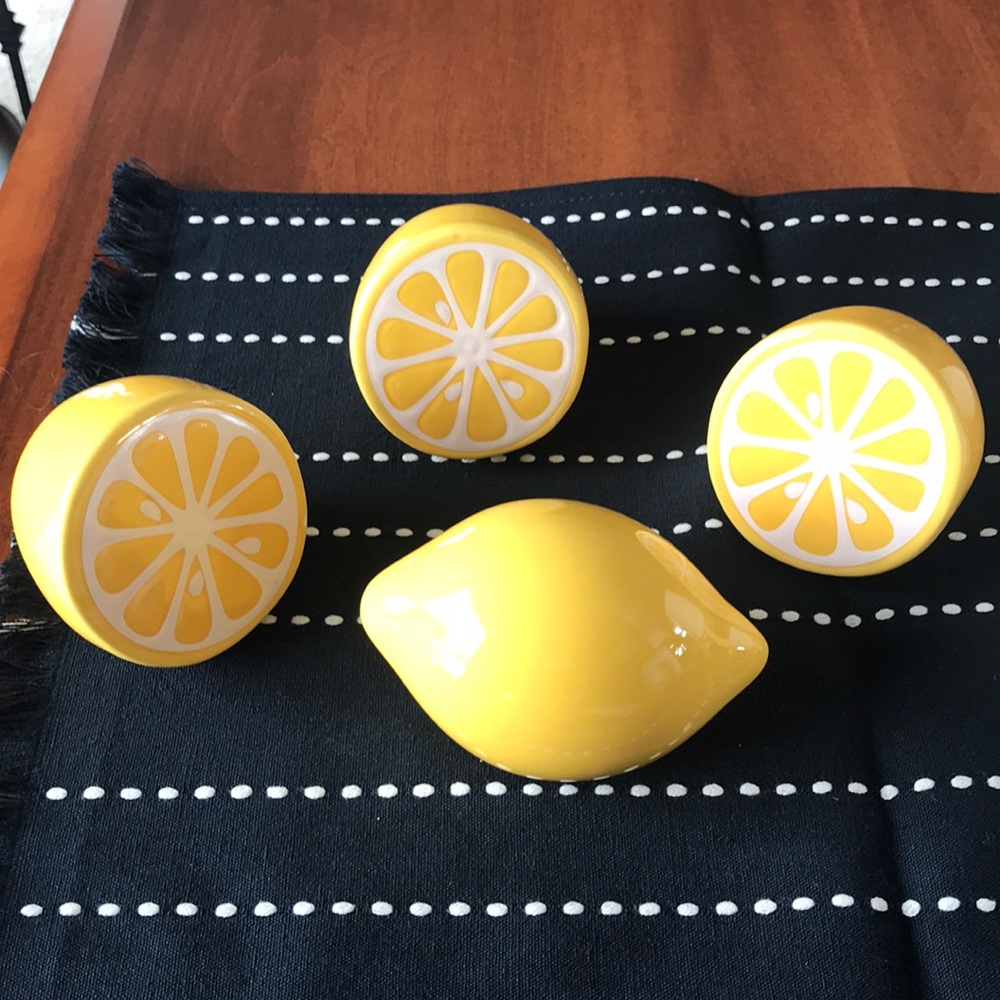 4 Ceramic Lemons